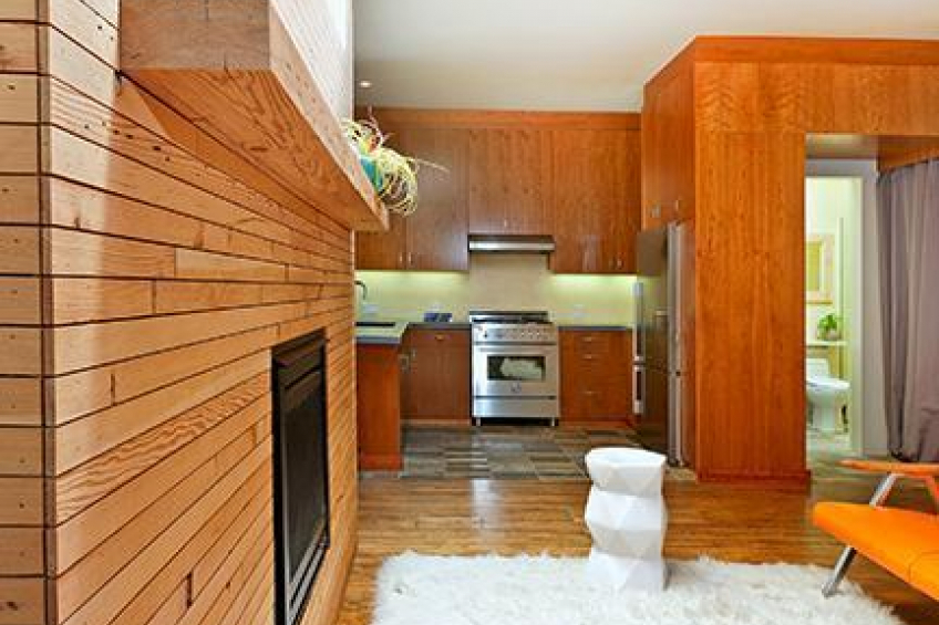 The distressed wood floors add a touch of elegance. Resource #270649: image #9